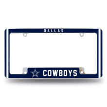 Rico Industries NFL Dallas Cowboys 12" x 6" Chrome Auto Kentekenplaat Frame