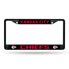 Rico Industries NFL Kansas City Chiefs Zwart Chrome Frame met Invoegen 12" x 6" Auto Accessoire