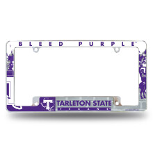 Rico Industries NCAA Tarleton State Texans 12" x 6" Chrome Auto Kentekenplaatframe voor Auto