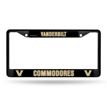 Rico Industries NCAA Vanderbilt Commodores Zwart Chrome Nummerplaat 12" x 6" Auto Accessoire
