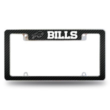 Rico Industries NFL Buffalo Bills Carbon Fiber 12" x 6" Chrome Auto Kentekenplaat Frame