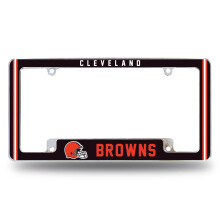 Rico Industries NFL Cleveland Browns 12" x 6" Chrome Auto License Plate Frame