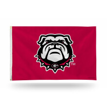 Rico Industries NCAA Georgia Bulldogs - Bulldog 3-Foot by 5-Foot Single Sided Banner Flag with Grommets