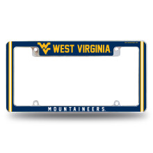 Rico Industries NCAA West Virginia Mountaineers 12" x 6" Chrome Autolabel Frame voor Auto