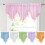 Yesbay triangle kitchen valance drape set 2 pcs sky blue 1