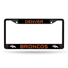 Rico Industries NFL Denver Broncos Zwart Chrome Frame 12" x 6" Auto Accessoire