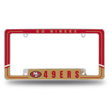 Rico Industries NFL San Francisco 49ers 12" x 6" Chrome Auto Kentekenplaat Frame