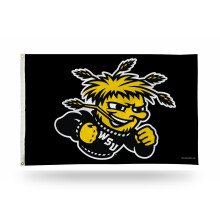 Rico Industries NCAA 3-Foot by 5-Foot Single Sided Banner Flag with Grommets Wichita State Shockers Team Color 3' x 5'
