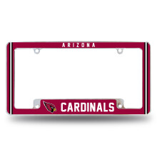 Rico Industries NFL Arizona Cardinals 12" x 6" Chrome Autolijst Frame voor Auto/Vrachtwagen/SUV