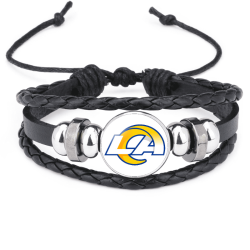 Black hand-woven unisex bracelet adjustable