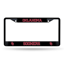 Rico Industries NCAA Oklahoma Sooners Zwart Chrome Kentekenhouder 12" x 6" Auto Accessoire