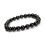 Pulseira preta lisa com contas redondas, tamanhos 6/8/10mm, comprimento de 7,5 polegadas (19 cm), conjunto com 3 peças. 1