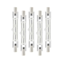 Lot de 5 ampoules halogènes linéaires R7s 118 mm 300 W, dimmables, 220 V, pour le bâtiment