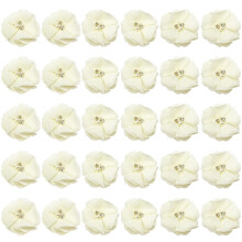 30pcs Flores de Chifón con Rhinestones 2" para Manualidades y Decoración