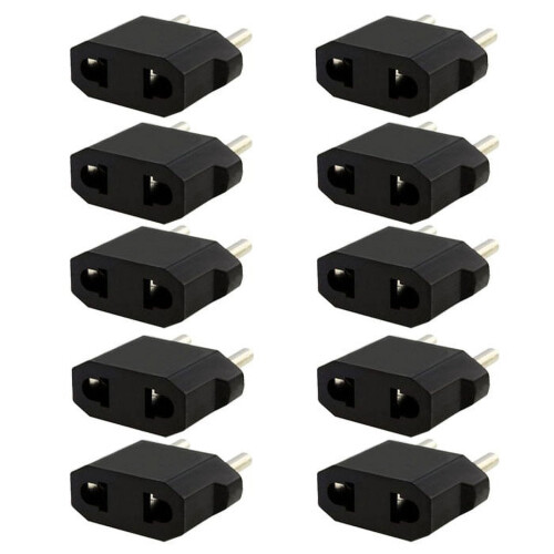 Napájací adaptér, konvertor, AC, EU, US, 10 ks 2