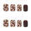 Brune Leopard Fulddækkende Negle 24Pieces Korte med 8