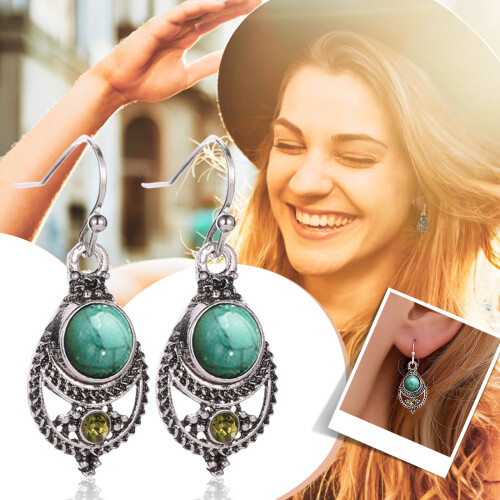 Women's Bohemian Turquoise Dangle Earrings 1