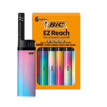 BIC EZ Reach Aanstekers, Lange Nek Aansteker, Gradient Designs, 6-Pack (Ontwerpen kunnen variëren)