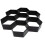 Calçada hexagonal com molde para pavimentação, pátio externo e gramado. 2