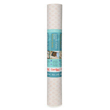 Con-Tact Brand Luxury Fabric Liners, Non-Adhesive Drawer and Shelf Liner, Multi-Functional Protective Liner, 18" x 4', Savoire Pale Gray, Pack of 1 Ro