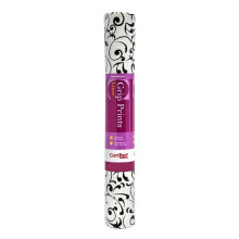 Con-Tact Grip Prints Tapis de Rangement Non-adhésif 18" x 4' (1 Rouleau), Noir