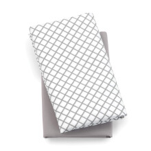 Chicco Lullaby Spielbettlaken - Graues Diamant 2er-Pack | Grau/Weiß