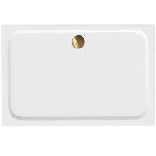Piatto Doccia Acrilico Rea Belmond White 90x120 Brush Gold