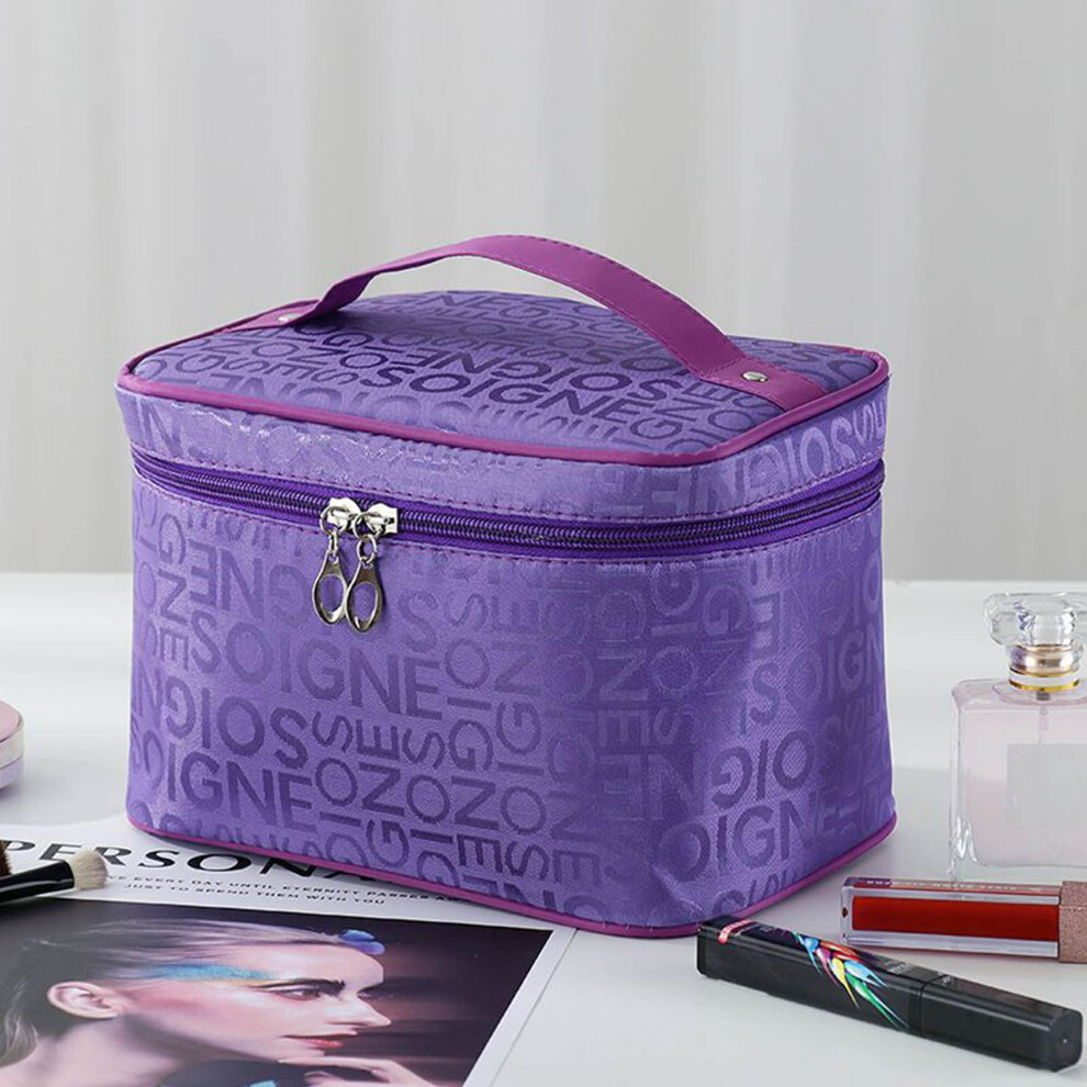 YLOMAY makeup bag with handle water-resistant large capacity