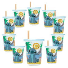 The First Years Take & Toss Stitch Trinkbecher - Auslaufsichere Sippy Cups mit Deckeln und Strohhalmen