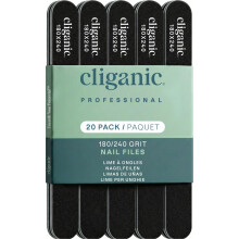 Cliganic 20er Set Nagelfeilen: 180/240 Körnung | Professionelle Waschbare Feilen für Natur-, Gel- & Acrylnägel