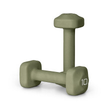 Par de mancuernas de neopreno de 10 lb Tone Fitness para entrenamientos en casa - Diseño antideslizante - Verde