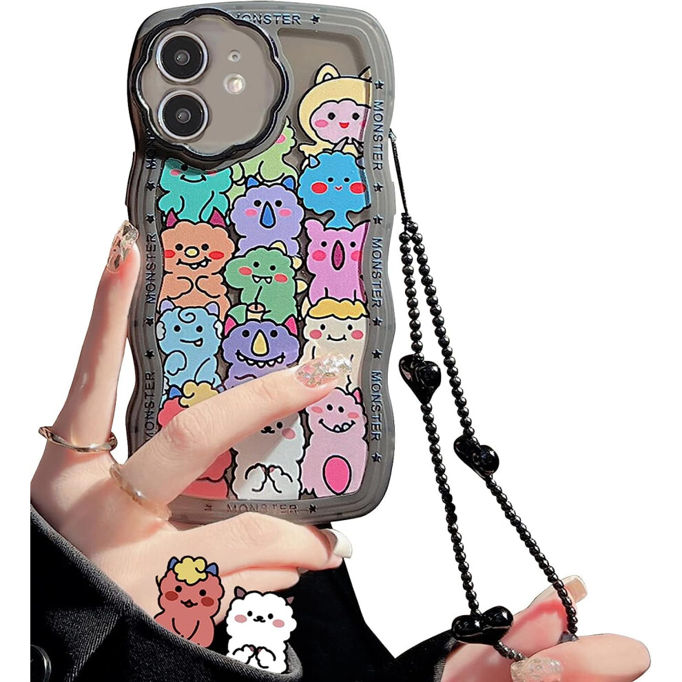 Iphone 11 Case With Beaded Heart Lanyard Wrist Strap 301029584039