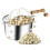 Popcorn Maker da Piano - Popper in Alluminio da 6 Quart con Manovella e Coperchio Ventilato 1