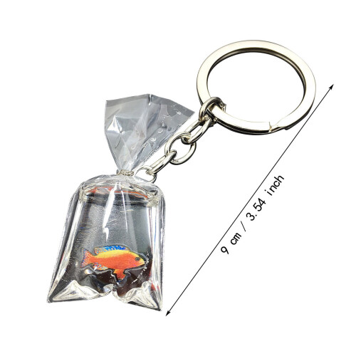 Chaveiro com pingente de peixe, design tropical, 1 peça 2