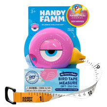 Ruban à mesurer pour enfants en forme d'animal de 8 pieds Handy Famm, outil éducatif
