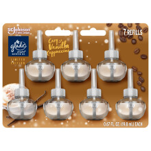 Glade PlugIns Refills Air Freshener, Scented and Essential Oils for Home and Bathroom, Cozy Vanilla Cappuccino, Limited Edition Scent, 4.69 Fl Oz, 7 C