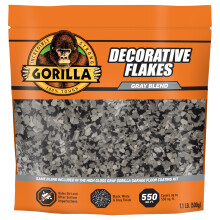 Gorilla Garage Floor Coating Decorative Flakes - Gray, Black & White Blend - Matches High-Gloss Gray Kit - Hides Dirt & Imperfections - Use with Epoxy