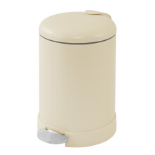 Glad Kleine Vuilnisbak, 1.2 Gallon | Ronde RVS Prullenbak met Zachte Sluiting en Voetpedaal