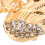 Crystal angel wing brooch gold or silver plated 6