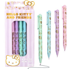 Set di Penne Hello Kitty & Friends, 4 Pezzi, My Melody, Kuromi, Cancelleria
