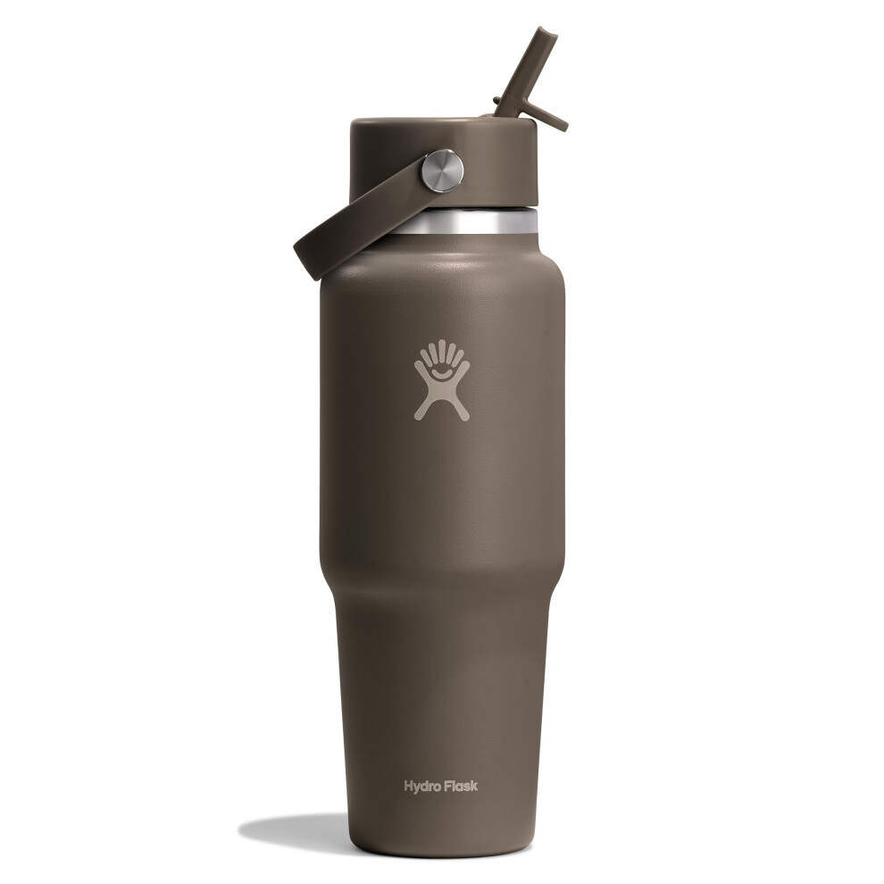 Hydro Flask Travel Water Bottle - Insulated Stainless Steel - Wide Straw Lid, Non Spill, Leakproof In 32 Oz Sandpiper