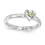 Peridot heart ring in sterling silver 1
