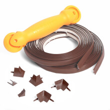InstaTrim Self-Adhesive Flexible Moulding Trim Kit - Fast, Easy Installation with Professional Results - 20ft of Brown 1/2" Caulk Tape, Applicator Too