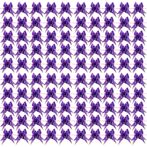 Gift Wrap Ribbon Pull Bows Purple 5cm 100PCS