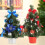 Artificial Christmas Tree Red 3D Shiny Small 3