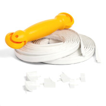 InstaTrim Självhäftande Flexibel Moulding Trim Kit - Snabb, Enkel Installation med Professionella Resultat - 20ft Vit 1/2" Caulk Tape