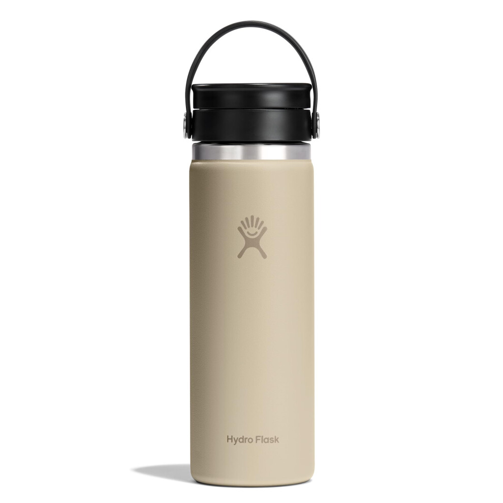 Hydro Flask Flex Sip Coffee Tumbler - Insulated Stainless Steel, Non Spill, Leak Proof Travel Coffee Cup 20 Oz Oat Tan