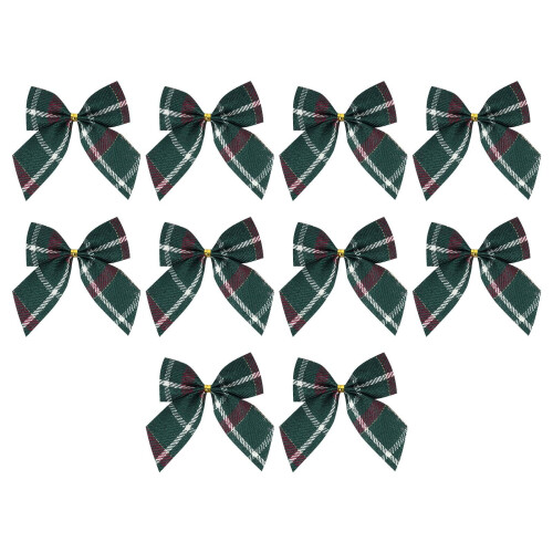 Christmas Bows Fabric Assorted Styles 10 Pieces