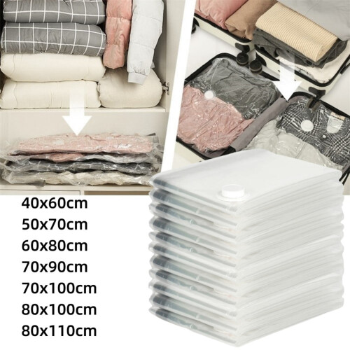 Vacuum Storage Bag Transparent Folding 70x100cm 2
