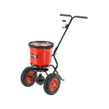 Seminatrice rotativa da giardino - Yato - 25 kg - 23 litri - Portata 3,05-3,66 m - Manico morbido - Ruote pneumatiche